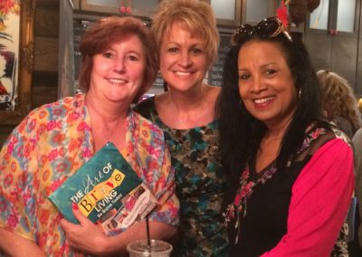 "The Art of Brave Living" Book Signing and Celebration: (L-R) Karen Lindwall-Bourg, Diane Cunningham, Marsha Sherrill